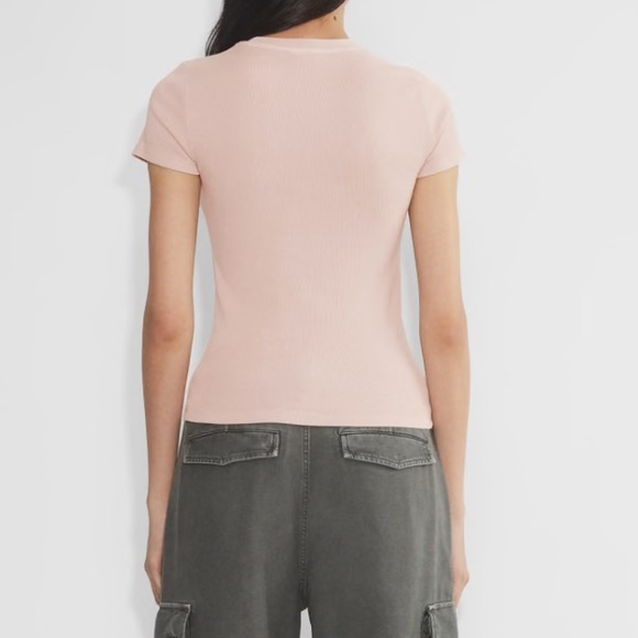 Aritzia TNA color GD Bow Pink HomeStretch™ Crew T-Shirt - Picture 5 of 7